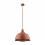 Lampa wisząca z drewnem Cap Brick 34cm ceglana TK Lighting