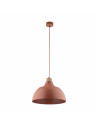 Lampa wisząca z drewnem Cap Brick 34cm ceglana TK Lighting