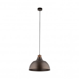 Lampa wisząca z drewnem Cap 34cm brązowa TK Lighting