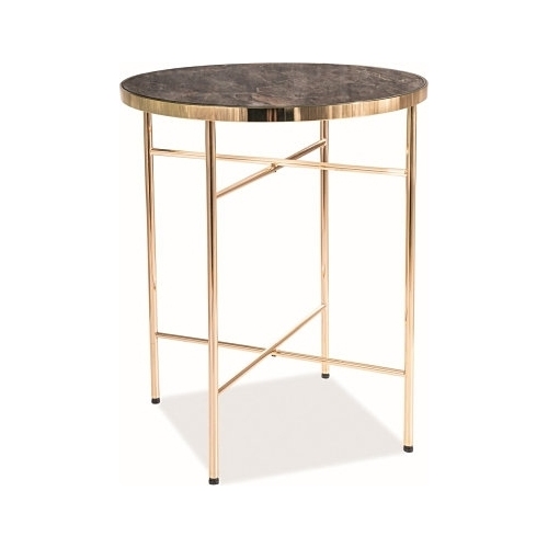 Ibiza 42 gold glass coffee table with marble effect Signal