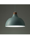 Lampa wisząca z drewnem Cap 34cm miętowa TK Lighting