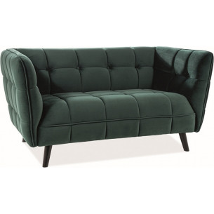 Castello Velvet green 2 seater quilted velvet sofa Signal