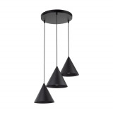 Lampa wisząca stożek 3 punktowa Cono Black 42cm czarna TK Lighting