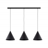 Lampa wisząca stożek 3 punktowa na listwie Cono Black 120cm czarna TK Lighting