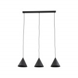 Lampa wisząca stożek 3 punktowa na listwie Cono Black 86cm czarna TK Lighting