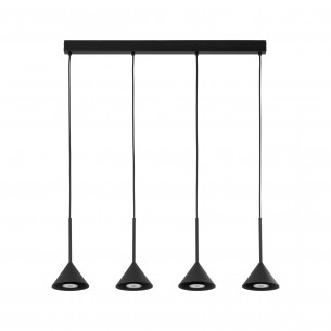 Lampa wisząca stożek 4 punktowa na listwie Cono Black 75cm czarna TK Lighting