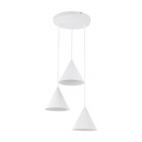 Lampa wisząca stożek 3 punktowa Cono White III 42cm biała TK Lighting