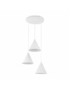 Lampa wisząca stożek 3 punktowa Cono White III 42cm biała TK Lighting