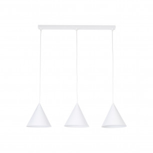Lampa wisząca stożek 3 punktowa na listwie Cono White III 86cm biała TK Lighting
