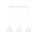 Lampa wisząca stożek 3 punktowa na listwie Cono White III 86cm biała TK Lighting