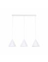 Lampa wisząca stożek 3 punktowa na listwie Cono White III 86cm biała TK Lighting