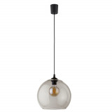 Lampa wisząca szklana kula Cubus Antisol 30cm grafitowa TK Lighting