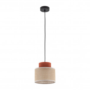Lampa wisząca boho Duo 20cm juta / ceglany TK Lighting