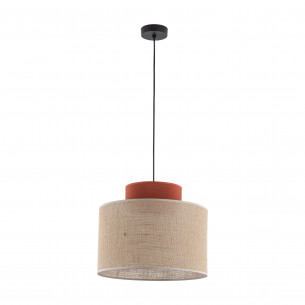 Lampa wisząca boho Duo 38cm juta / ceglany TK Lighting