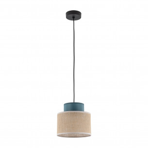 Lampa wisząca boho Duo 20cm juta / zielony TK Lighting