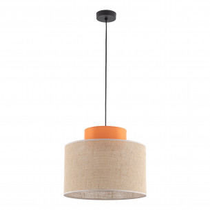 Lampa wisząca boho Duo 38cm juta / pomarańczowy TK Lighting