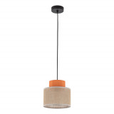 Lampa wisząca boho Duo 20cm juta / pomarańczowy TK Lighting