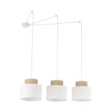 Lampa wisząca boho 3 punktowa pająk Duo 400cm juta / biały TK Lighting
