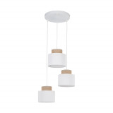 Lampa wisząca boho 3 punktowa Duo 35cm juta / biały TK Lighting