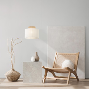 Lampa wisząca boho Duo 38cm juta / biały TK Lighting 2
