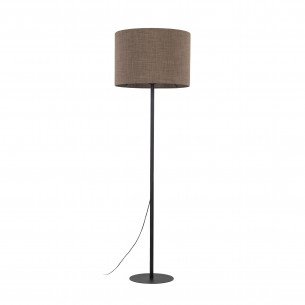 Lampa podłogowa z abażurem Earth 50cm brązowy / czarny TK Lighting