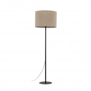 Lampa podłogowa z abażurem Earth 50cm juta / czarny TK Lighting