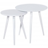 Cleo white set of round coffee tables Signal