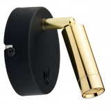 Kinkiet z włącznikiem Enzo III 14,5cm czarno-złoty TK Lighting