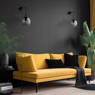 Kinkiet wiszący szklana kula Esme grafitowy / czarny TK Lighting 2