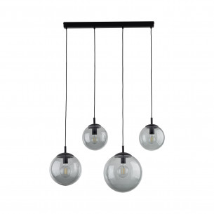 Lampa wisząca 4 szklane kule na listwie Esme 87cm grafitowa TK Lighting