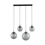 Lampa wisząca 4 szklane kule na listwie Esme 87cm grafitowa TK Lighting