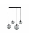 Lampa wisząca 4 szklane kule na listwie Esme 87cm grafitowa TK Lighting