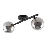 Plafon szklany 2 kule Estera grafit lustrzany / czarny TK Lighting
