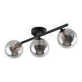 Plafon szklany 3 kule Estera grafit lustrzany / czarny TK Lighting