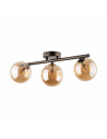 Plafon szklany 3 kule Estera bursztynowy / brąz TK Lighting