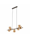 Lampa wisząca szklana 7 kul Estera 90cm bursztynowy / brąz TK Lighting