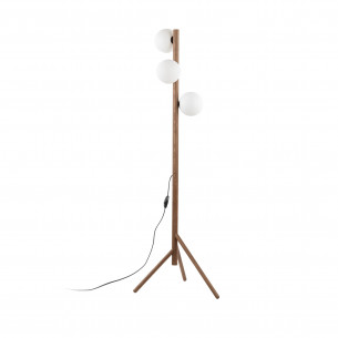 Lampa podłogowa szklane kule na trójnogu Estera 150cm biały / sosna TK Lighting