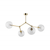 Lampa sufitowa 4 szklane kule Fairy 74cm przeźroczysto-złota TK Lighting