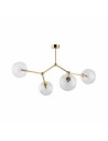 Lampa sufitowa 4 szklane kule Fairy 74cm przeźroczysto-złota TK Lighting