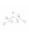 Lampa sufitowa 6 szklanych kul Fairy 107cm przeźroczysto-złota TK Lighting