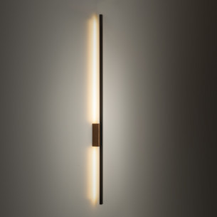 Kinkiet pionowy Flash LED 3000K 108cm czarny / orzech TK Lighting