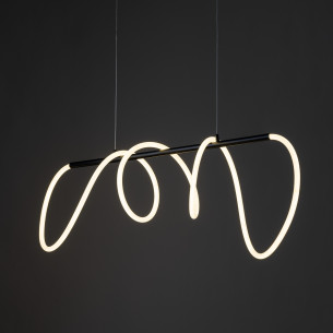 Lampa wisząca nowoczesna Flexi LED 4000K 100cm biało-czarna TK Lighting