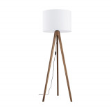 Lampa trójnóg z abażurem Grand 50cm H145cm biały / orzech TK Lighting