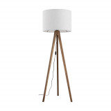 Lampa trójnóg z abażurem Grand 50cm H145cm len / orzech TK Lighting