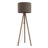 Lampa trójnóg z abażurem Grand 50cm H145cm brązowy / orzech TK Lighting