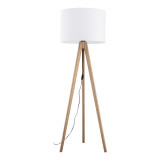 Lampa trójnóg z abażurem Grand 50cm H145cm biały / sosna TK Lighting