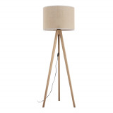 Lampa trójnóg z abażurem Grand 50cm H145cm juta / sosna TK Lighting
