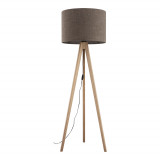 Lampa trójnóg z abażurem Grand 50cm H145cm brązowy / sosna TK Lighting