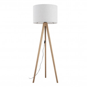 Lampa trójnóg z abażurem Grand 50cm H145cm len / sosna TK Lighting