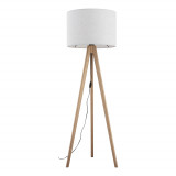 Lampa trójnóg z abażurem Grand 50cm H145cm len / sosna TK Lighting